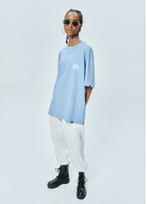 セイントペイン(SAINTPAIN) SP CALIF BEAR LOGO T-SKY BLUE