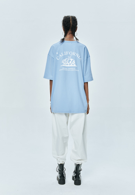 セイントペイン(SAINTPAIN) SP CALIF BEAR LOGO T-SKY BLUE