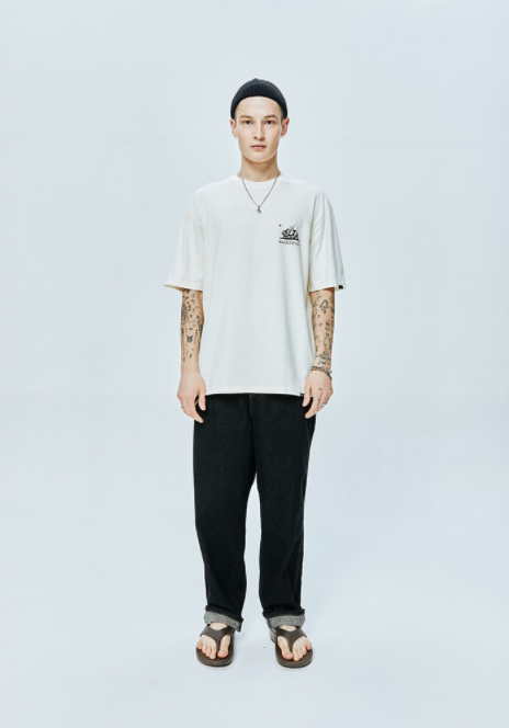 セイントペイン(SAINTPAIN) SP CALIF BEAR LOGO T-SKY BLUE
