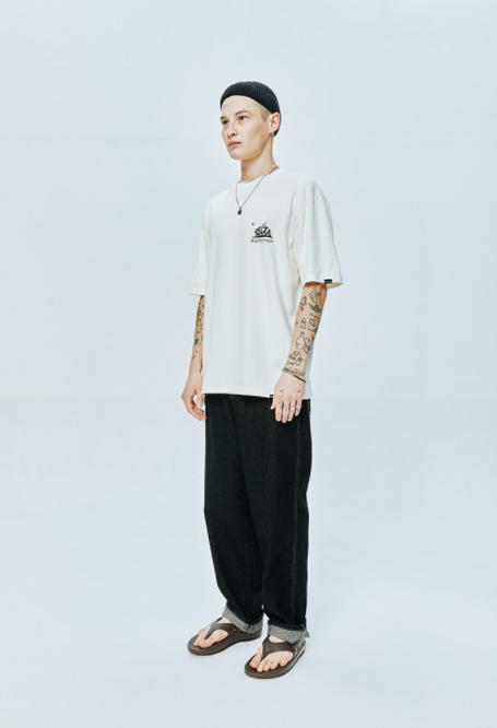 セイントペイン(SAINTPAIN) SP CALIF BEAR LOGO T-SKY BLUE