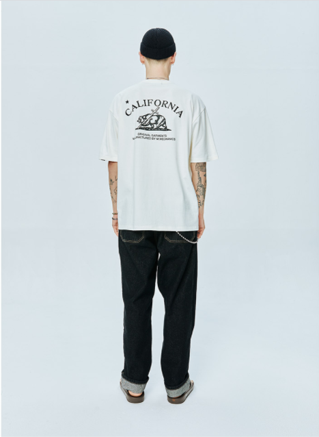 セイントペイン(SAINTPAIN) SP CALIF BEAR LOGO T-CREAM