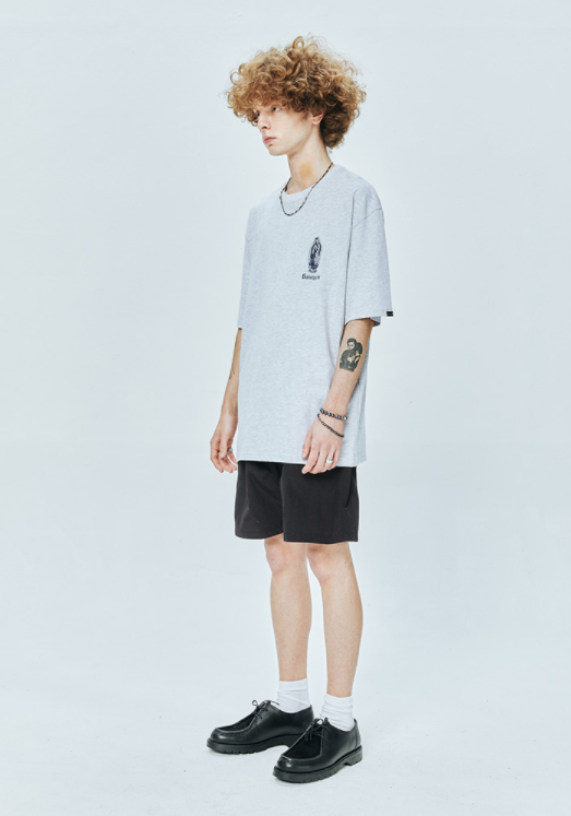 セイントペイン(SAINTPAIN) SP FLAG OF PAISLEY T-ASH MELANGE