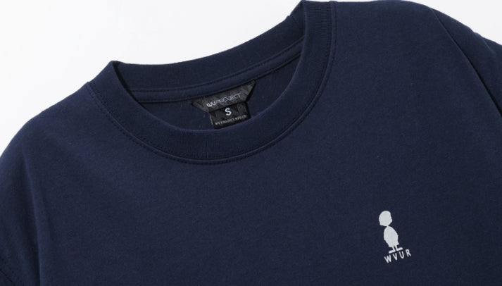 ダブルユーブイプロジェクト(WV PROJECT) Palm tree short-sleeved T-shirt Navy JIST7503