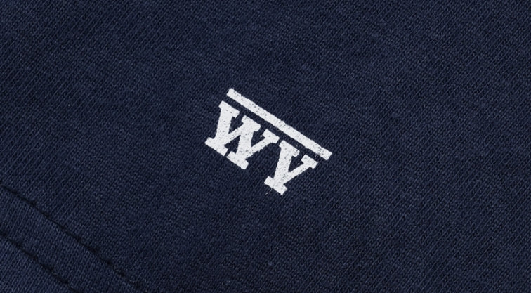 ダブルユーブイプロジェクト(WV PROJECT) Palm tree short-sleeved T-shirt Navy JIST7503
