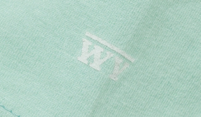 ダブルユーブイプロジェクト(WV PROJECT) Palm tree short-sleeved T-shirt Mint JIST7503