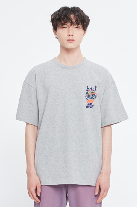 ベドインベド(BADINBAD) BAD PLANET TEE_GREY