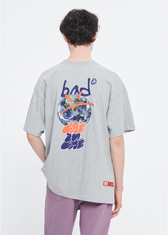 ベドインベド(BADINBAD) BAD PLANET TEE_GREY
