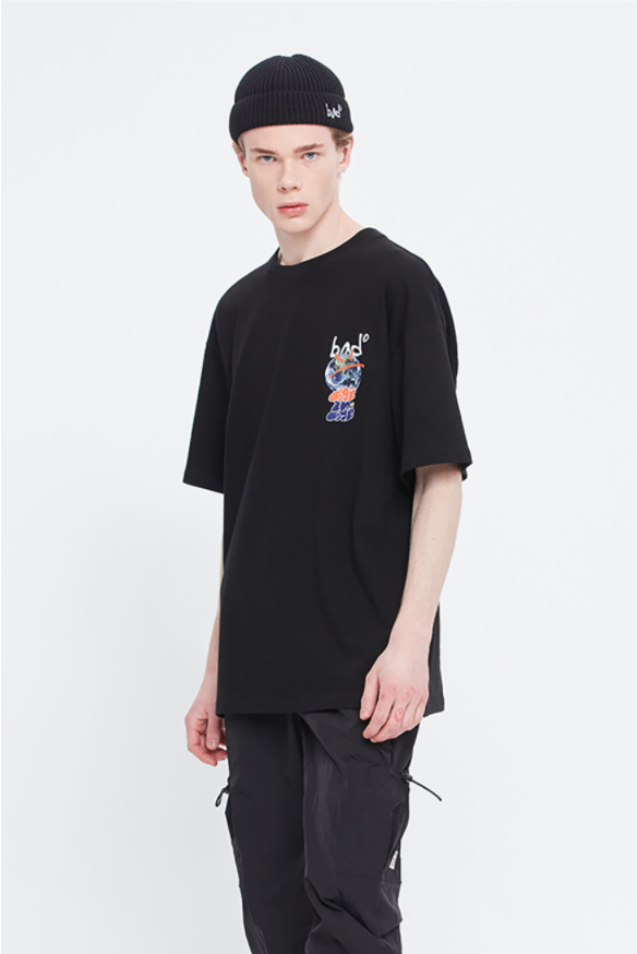 ベドインベド(BADINBAD) BAD PLANET TEE_BLACK