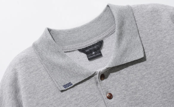 ダブルユーブイプロジェクト(WV PROJECT) Mini Collar Short-Sleeved T-shirt Grey MJST7497