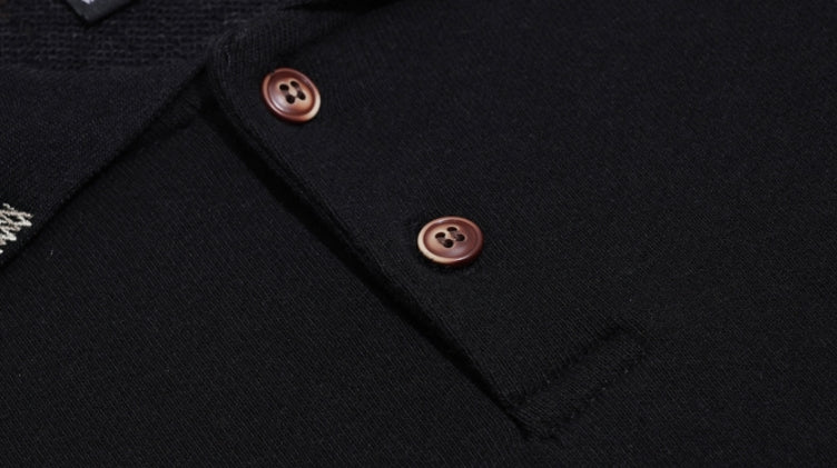 ダブルユーブイプロジェクト(WV PROJECT) Mini Collar Short-Sleeved T-shirt Black MJST7497