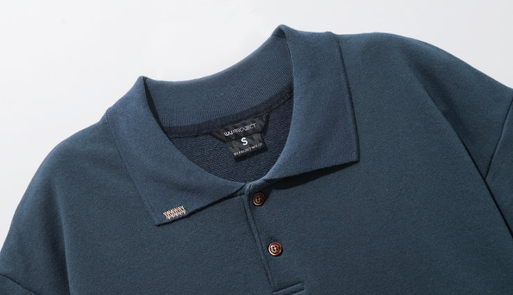 ダブルユーブイプロジェクト(WV PROJECT) Mini Collar Short-Sleeved T-shirt Navy MJST7497