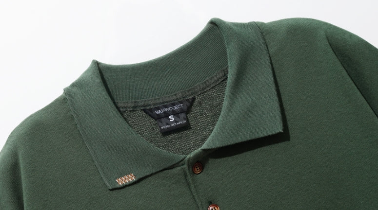 ダブルユーブイプロジェクト(WV PROJECT) Mini Collar Short-Sleeved T-shirt Green MJST7497