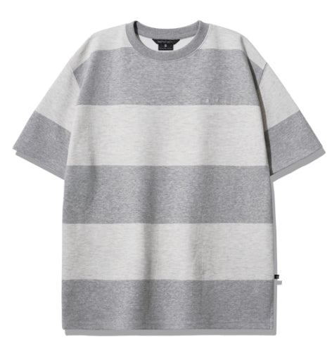 ダブルユーブイプロジェクト(WV PROJECT) Mid-Summer Stripe Short-Sleeved T-Shirt Grey JIST7508