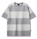 ダブルユーブイプロジェクト(WV PROJECT) Mid-Summer Stripe Short-Sleeved T-Shirt Grey JIST7508