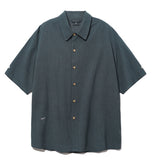 ダブルユーブイプロジェクト(WV PROJECT) Ritz Stripe Short-Sleeved Shirt Blue Gray MJSS7506