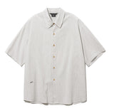 ダブルユーブイプロジェクト(WV PROJECT) Ritz Stripe Short-Sleeved Shirt Ivory MJSS7506
