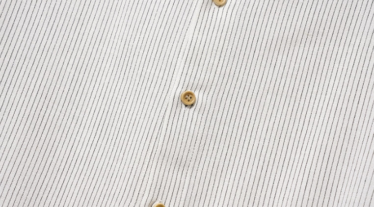 ダブルユーブイプロジェクト(WV PROJECT) Ritz Stripe Short-Sleeved Shirt Ivory MJSS7506