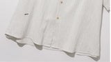 ダブルユーブイプロジェクト(WV PROJECT) Ritz Stripe Short-Sleeved Shirt Ivory MJSS7506