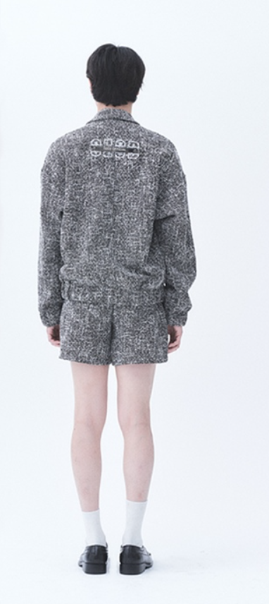 オージーオーディー(OZOD) TWEED DROP BLAZER_BLACK