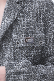 オージーオーディー(OZOD) TWEED DROP BLAZER_BLACK