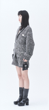 オージーオーディー(OZOD) TWEED DROP BLAZER_BLACK