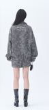 オージーオーディー(OZOD) TWEED DROP BLAZER_BLACK