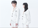 オージーオーディー(OZOD) TWEED DROP BLAZER_WHITE