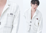 オージーオーディー(OZOD) TWEED DROP BLAZER_WHITE