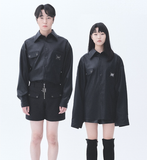 オージーオーディー(OZOD) LEATHER SHIRTS_BLACK