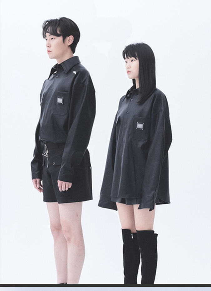 オージーオーディー(OZOD) LEATHER SHIRTS_BLACK