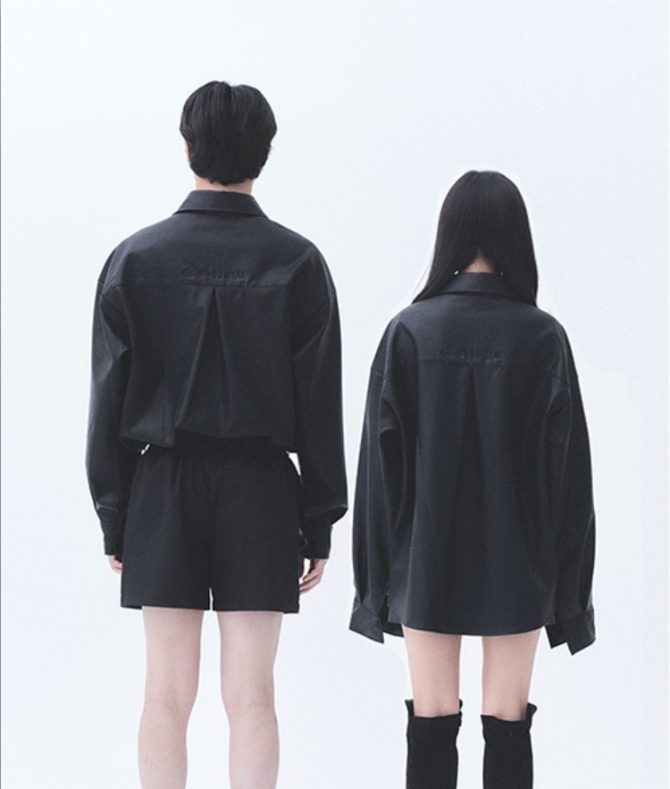 オージーオーディー(OZOD) LEATHER SHIRTS_BLACK