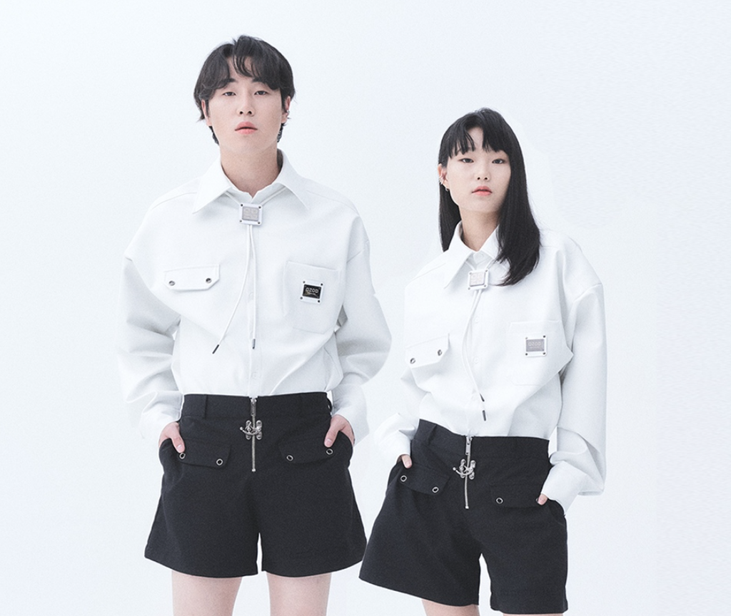 オージーオーディー(OZOD) LEATHER SHIRTS_WHITE
