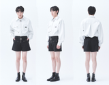 オージーオーディー(OZOD) LEATHER SHIRTS_WHITE