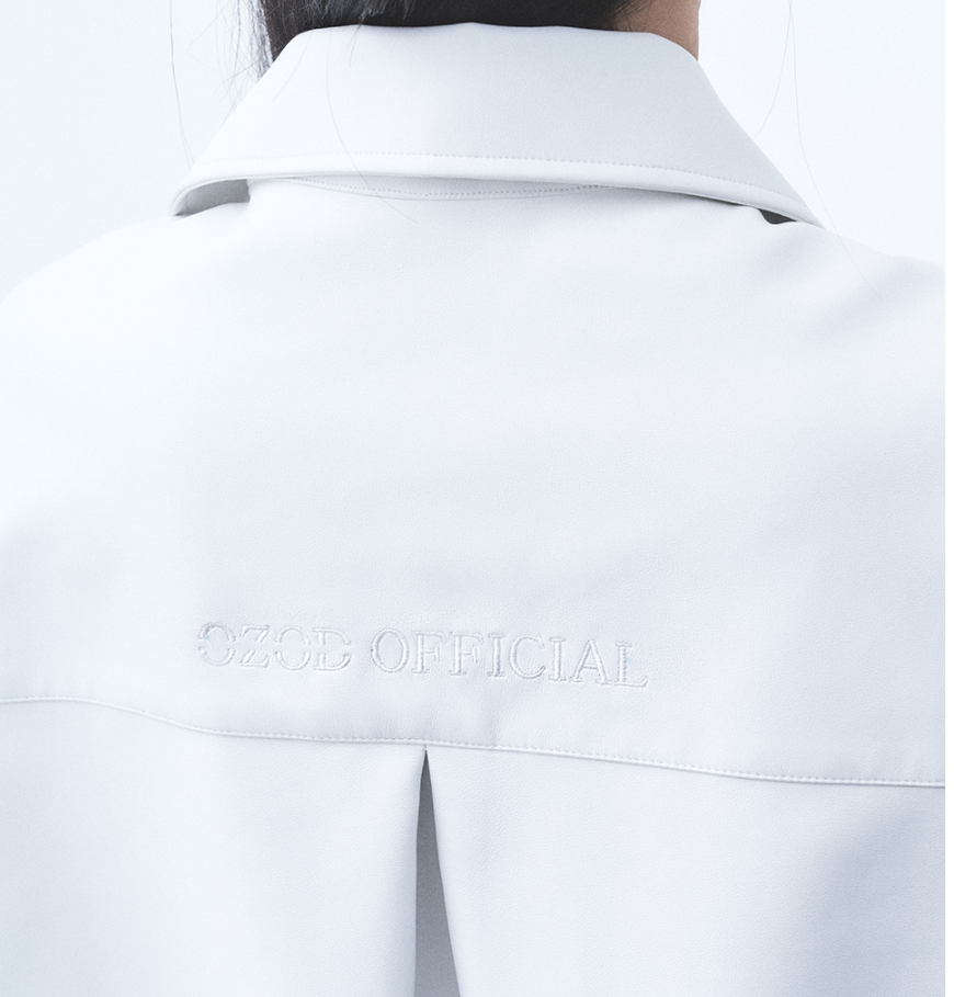 オージーオーディー(OZOD) LEATHER SHIRTS_WHITE