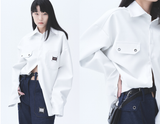 オージーオーディー(OZOD) LEATHER SHIRTS_WHITE