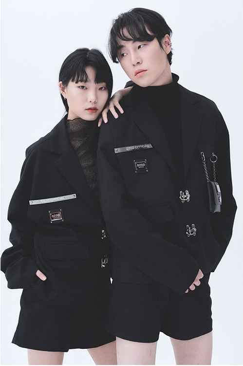 オージーオーディー(OZOD)  SOLID DROP BLAZER_BLACK