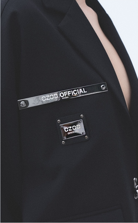 オージーオーディー(OZOD)  SOLID DROP BLAZER_BLACK