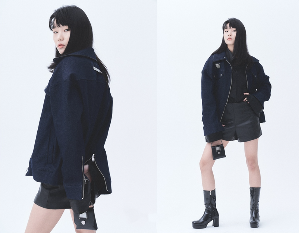 オージーオーディー(OZOD)  DENIM DROP JACKET_NAVYBLUE