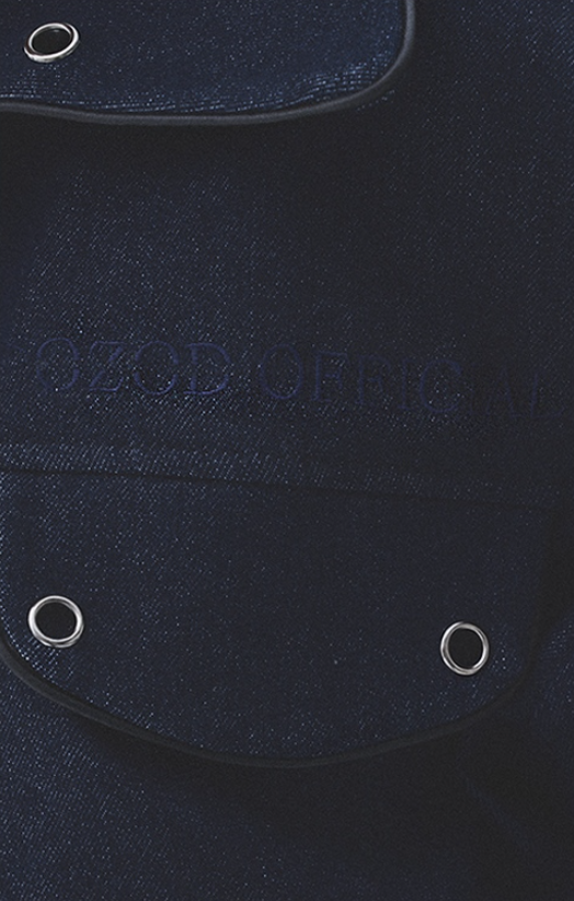 オージーオーディー(OZOD)  DENIM DROP JACKET_NAVYBLUE