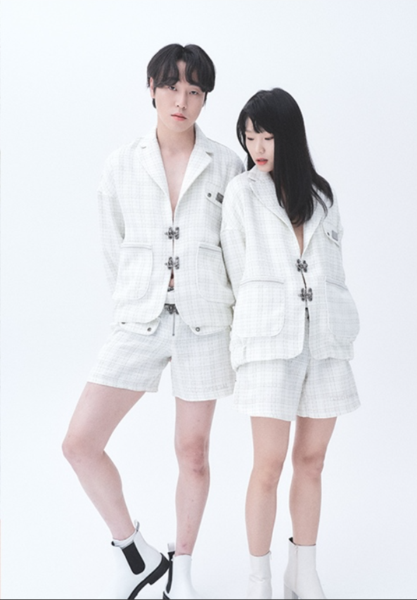 オージーオーディー(OZOD)  TWEED SHORTS_WHITE