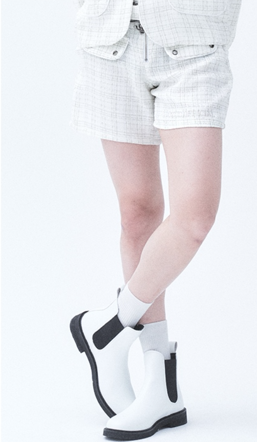 オージーオーディー(OZOD)  TWEED SHORTS_WHITE