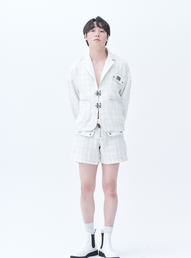 オージーオーディー(OZOD)  TWEED SHORTS_WHITE