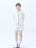 オージーオーディー(OZOD)  TWEED SHORTS_WHITE
