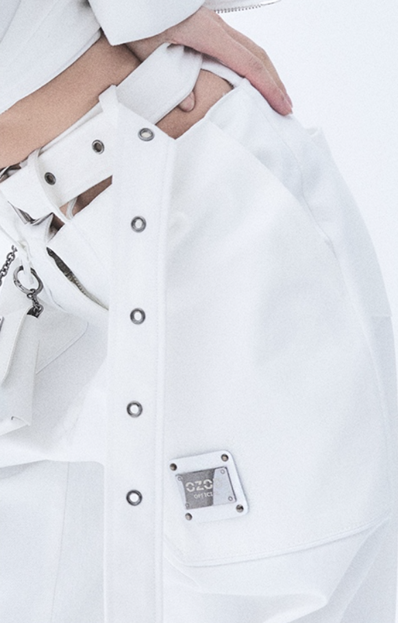 オージーオーディー(OZOD)  DENIM POCKET PANTS_WHITE