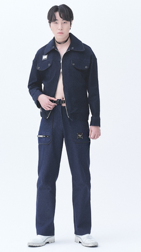 オージーオーディー(OZOD)  DENIM POCKET PANTS_WHITE