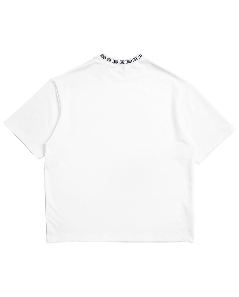 DAYDAF (デイダフ) NECK LOGO HALF T - WHITE