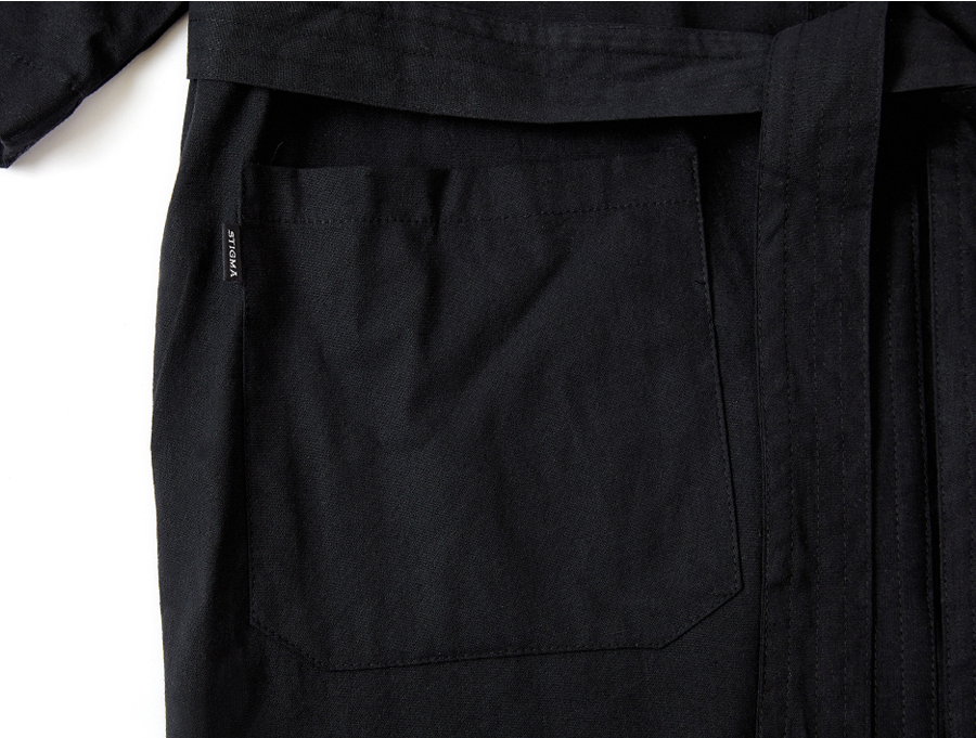 STIGMA(スティグマ) TECH LINEN ROBE BLACK