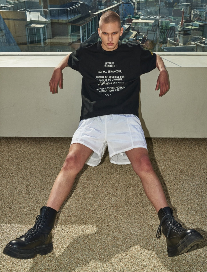 OVERR(オベルー) 21SS BASIC LOGO BLACK T-SHIRTS