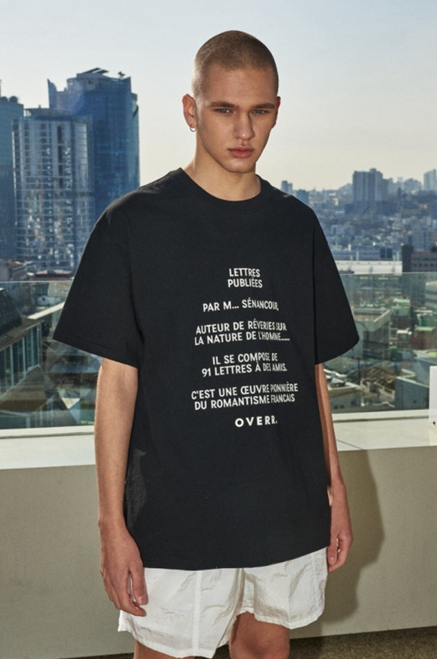 OVERR(オベルー) 21SS BASIC LOGO BLACK T-SHIRTS
