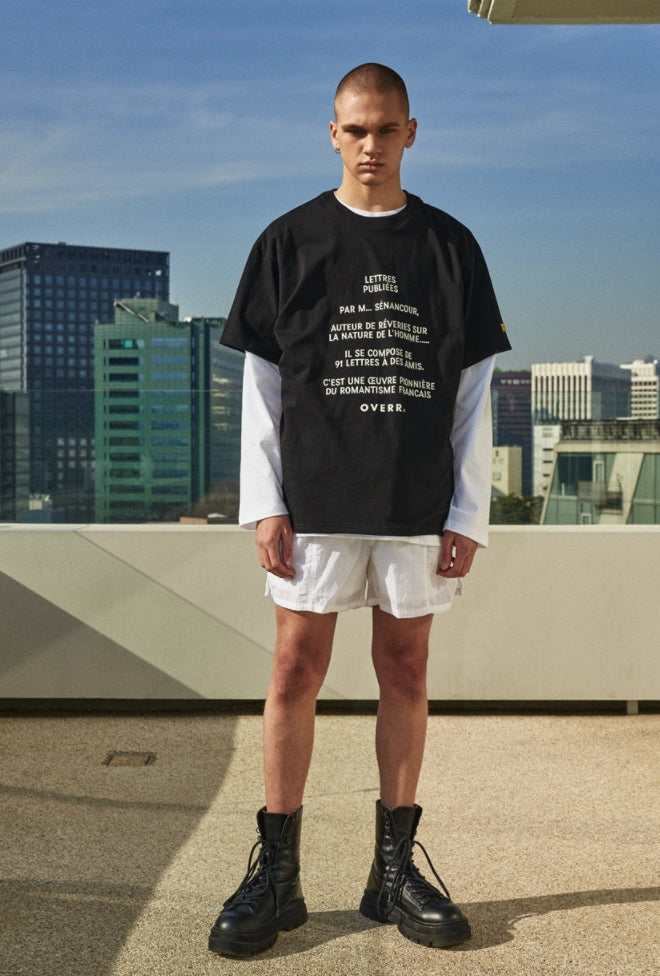 OVERR(オベルー) 21SS BASIC LOGO BLACK T-SHIRTS